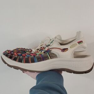 Keen Uneek Cord Sandals Size 11 Mens Tie Dye/Birch Colorful Hike